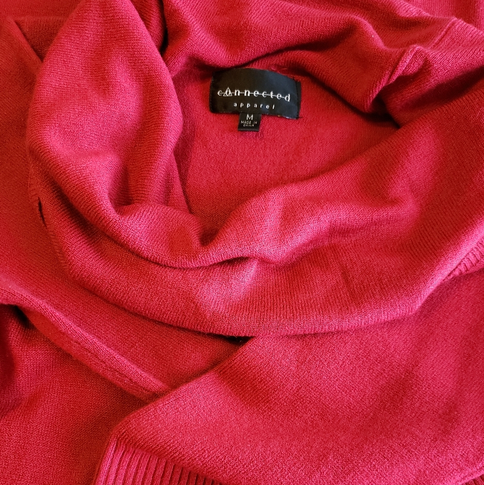 Soft, red sweater dress